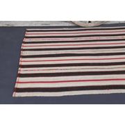 Vintage Turkish Hand-Knotted Wool Cotton Beige Kilim Area Rug 158x217