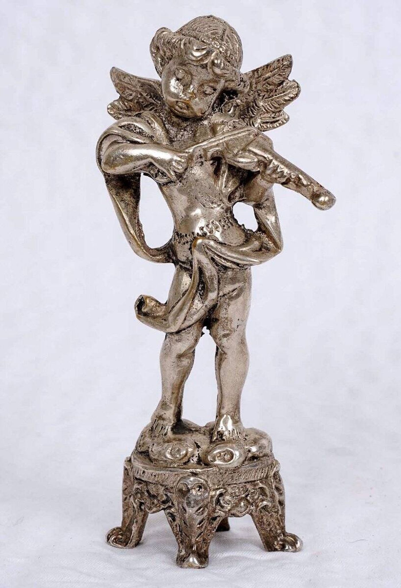 Set of three musician cherubs in cast lead - period: 20th century