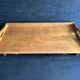 Manufrance wooden bedside table, folding tray with book holder.