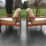 Pair Scandinavian armchairs 1970s