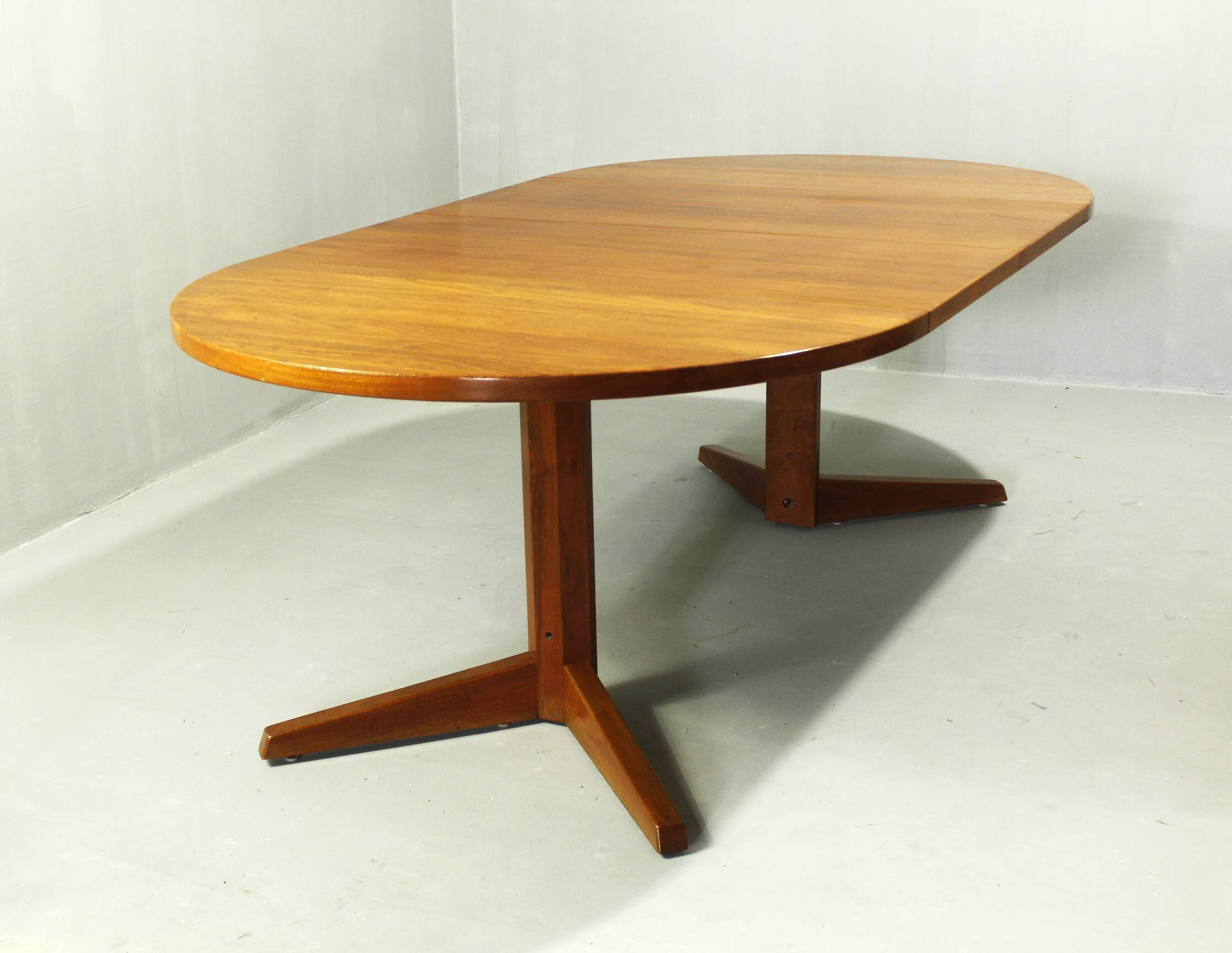 Table à manger extensible danoise en teck, années 1980