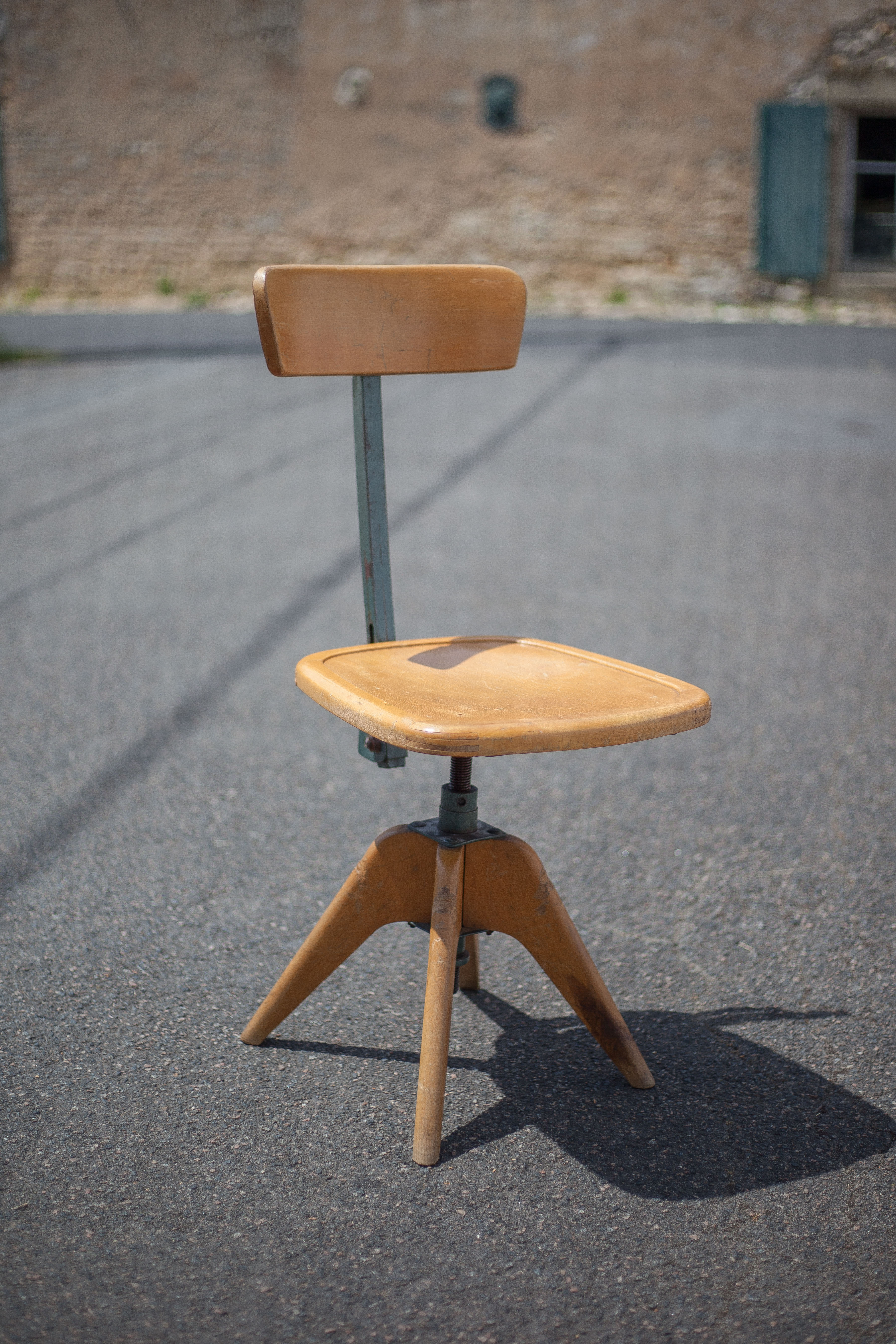 Wood and metal office chair