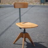 Wood and metal office chair