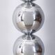 Vintage 1970s floor lamp with chromed metal spheres, Italian design