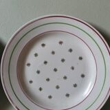 Set of 2 vintage plates geometric pattern Lunéville France