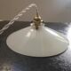 Suspension lampshade old opaline white smooth spirit walkman Art Deco 1930 TBE ø 25 cm
