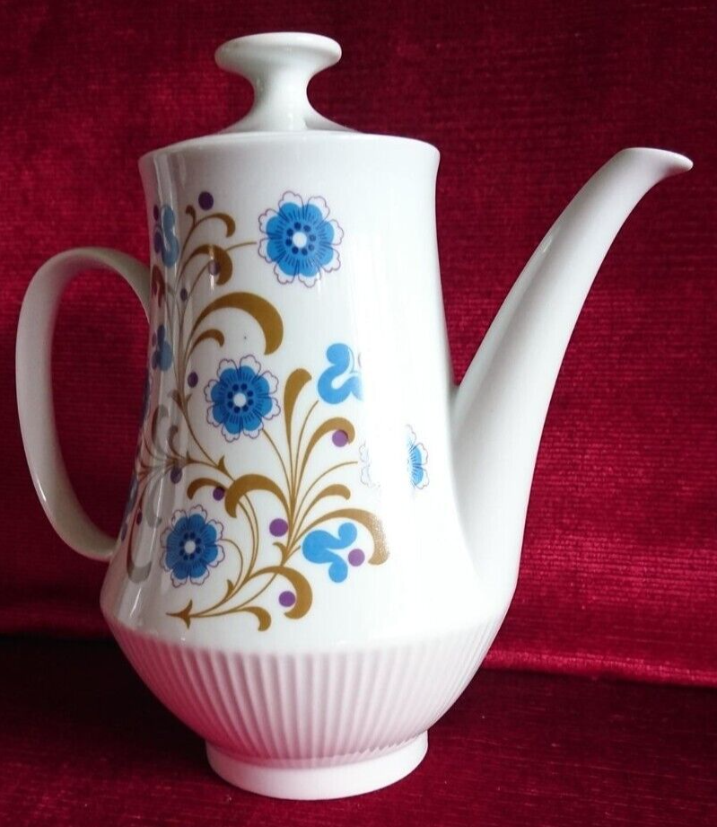 Cafetière en porcelaine de colditz germany décor fleurs vintage
