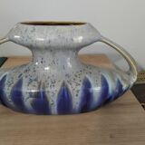 Ceramic vase with handles, signed Gustave De Bruyn, Fives, Lille, Art Deco period