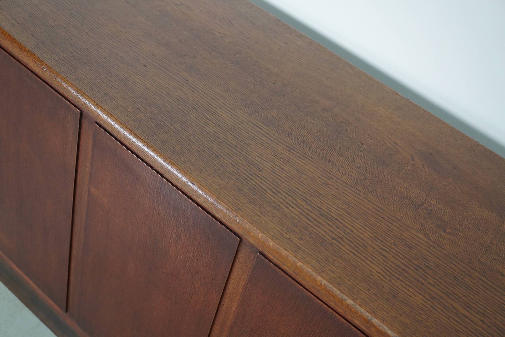 Dutch Industrial Oak Apothecary Cabinet, Mid-20th Century