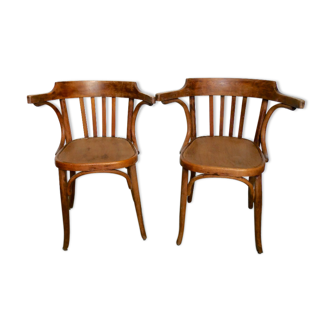Pair of Bistro armchairs, Fischel bentwood