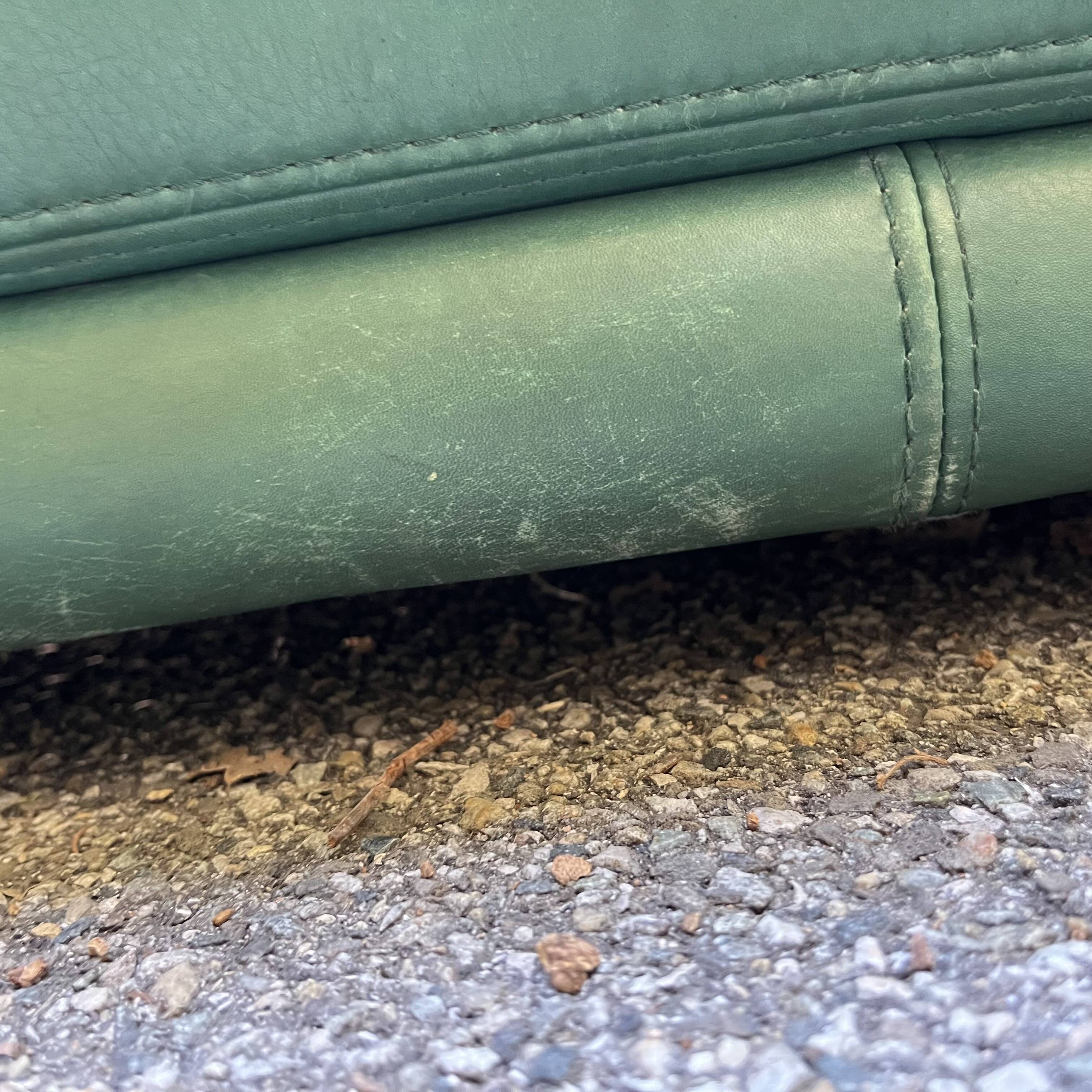 Roche Bobois living room green leather made in Italy