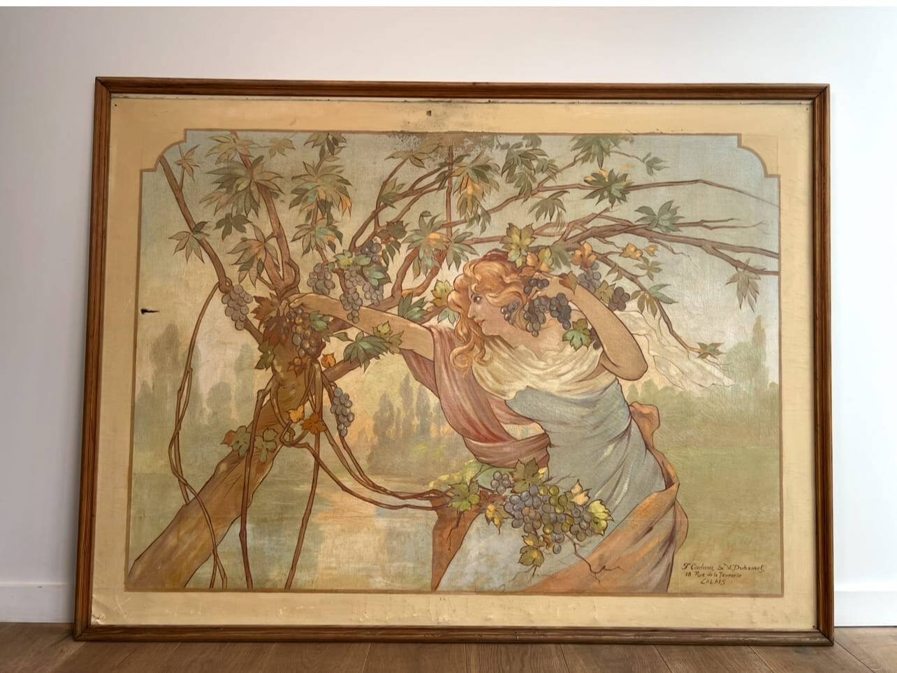 Large Decorative Panel Art. French Work by the Atelier Couteau & Duham.