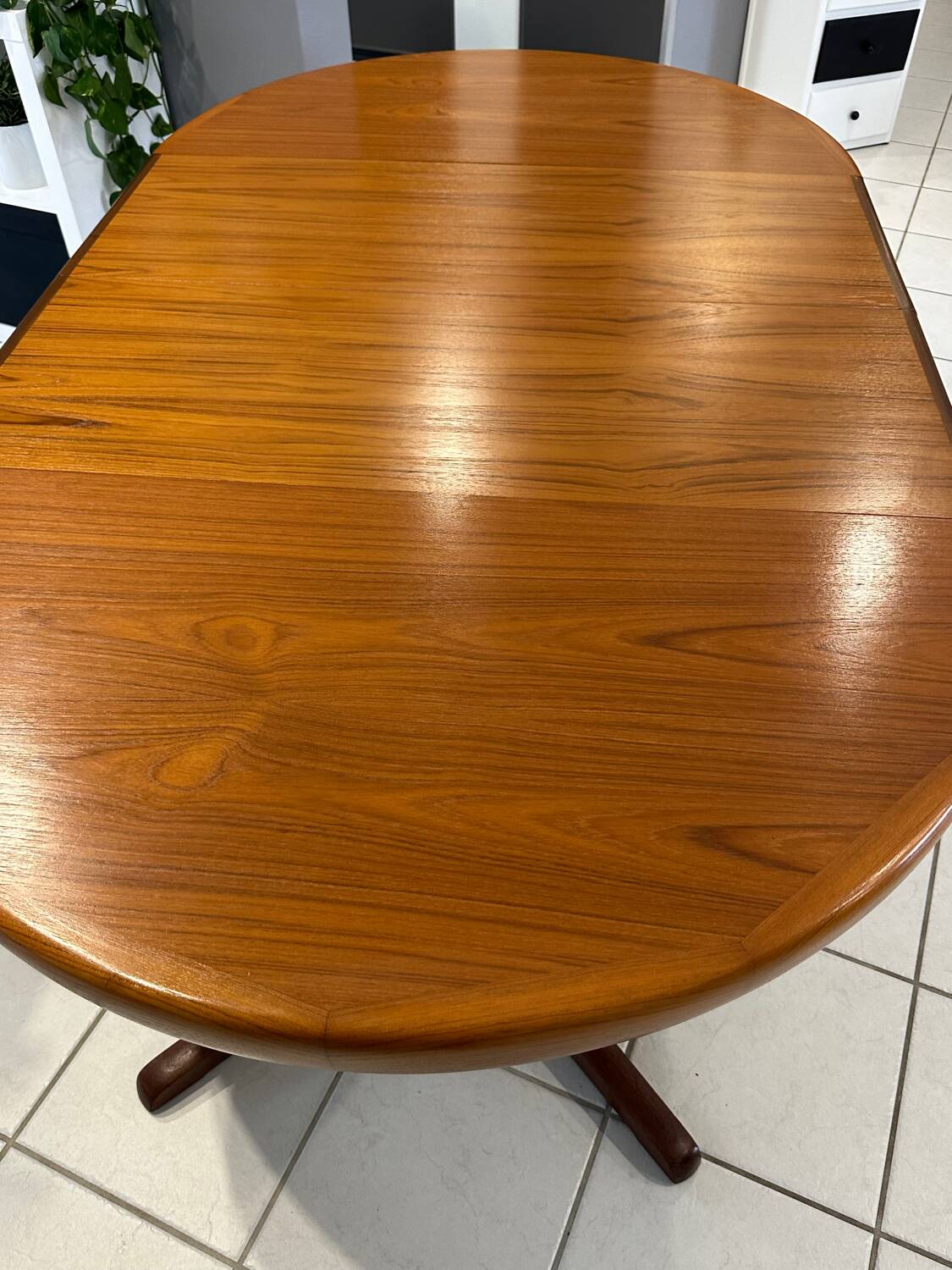 Extensible Baumann teck table vintage 1970