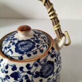 wicker handle teapot