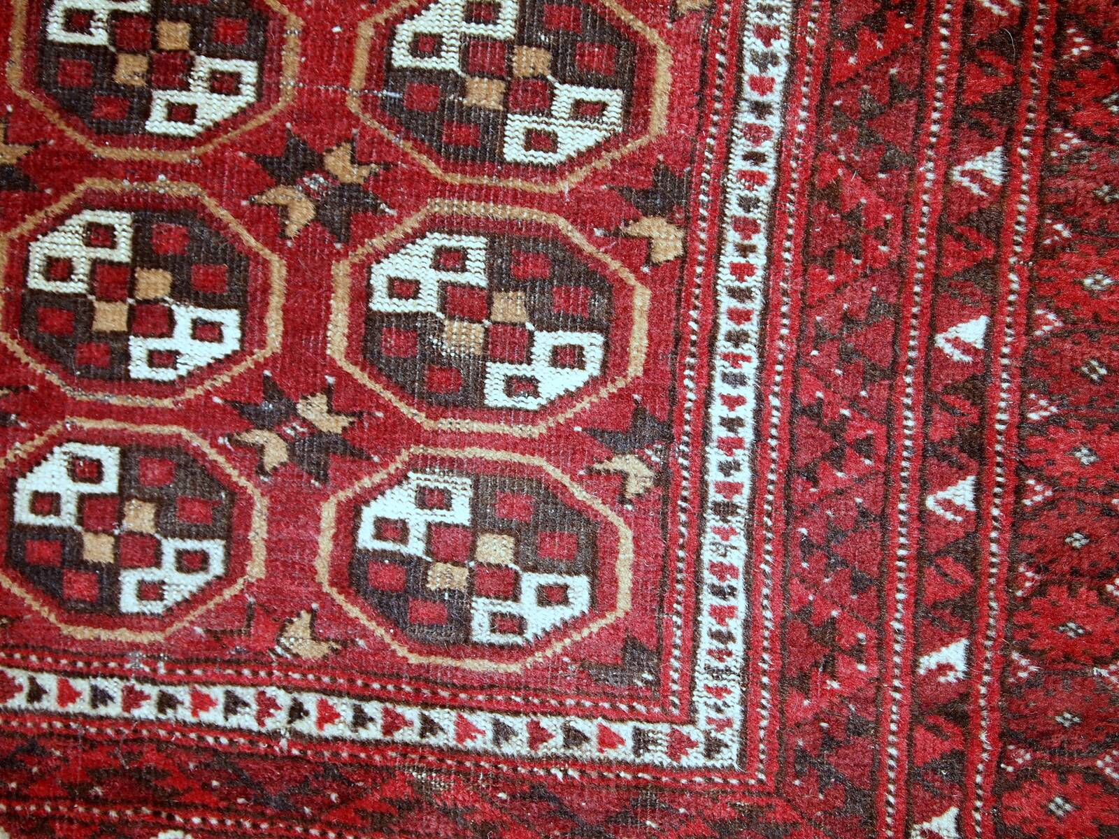 Tapis vintage fait main Gabbeh du Moyen-Orient 140cm x 215cm (1960s)