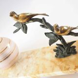 Marble and bronze lamp