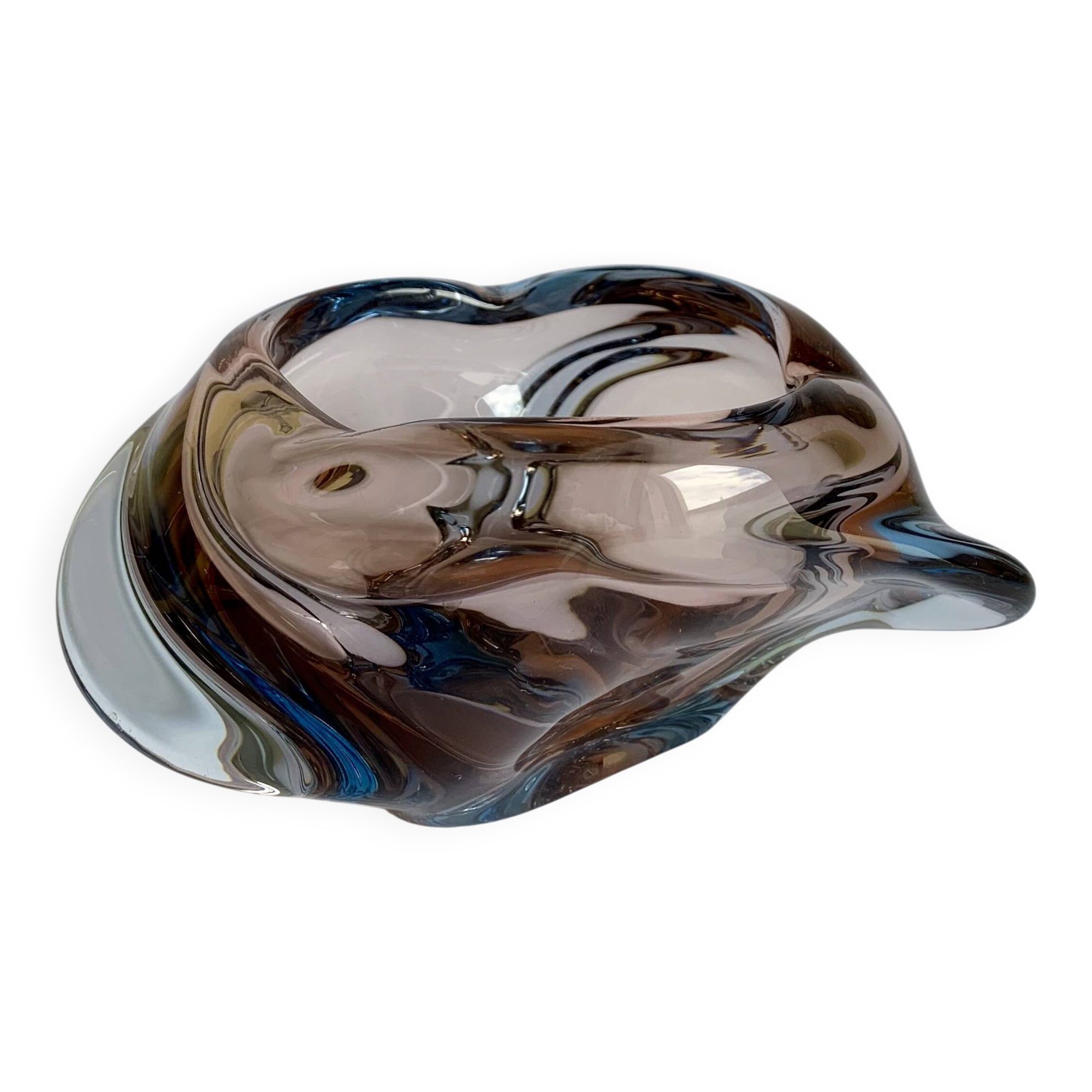 Cendrier Skrdlovice Art Glass, République tchèque, années 1960