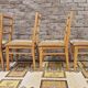 Quatre chaises bois vintage 1970