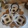 Serving dish in 3 parts + vintage wrought iron handle
