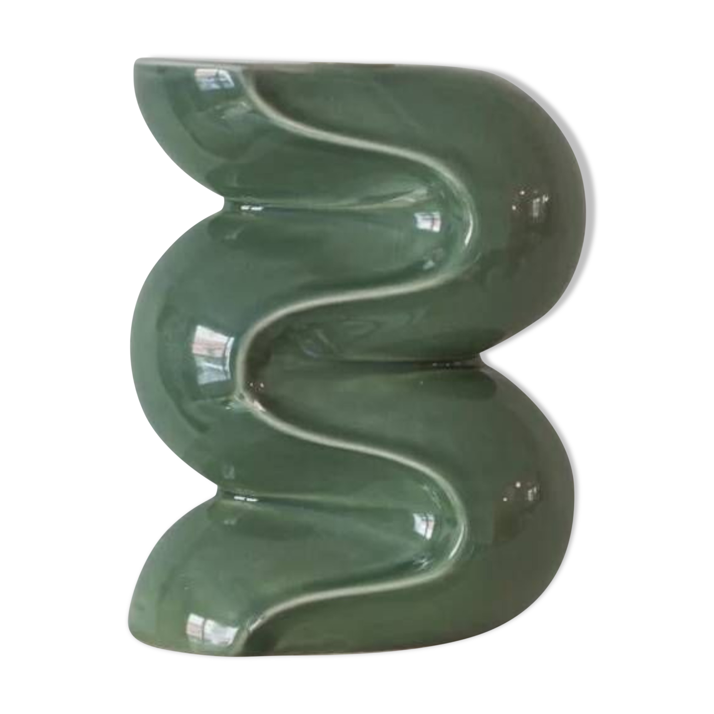 Small candle holder - ALMOND GREEN