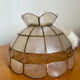 Vintage mother-of-pearl and brass pendant light