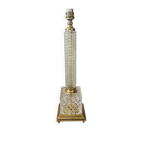 Lampe en laiton, verre et cristal v