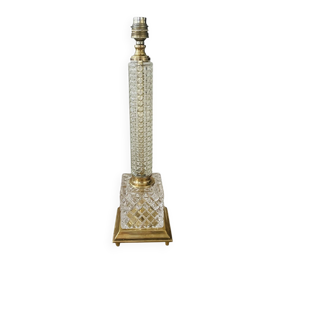 Brass, glass and crystal lamp v