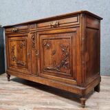 Louis XVI style sideboard in solid walnut around 1880