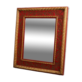 Mirror Red Leather André Maillefert 61x73cm