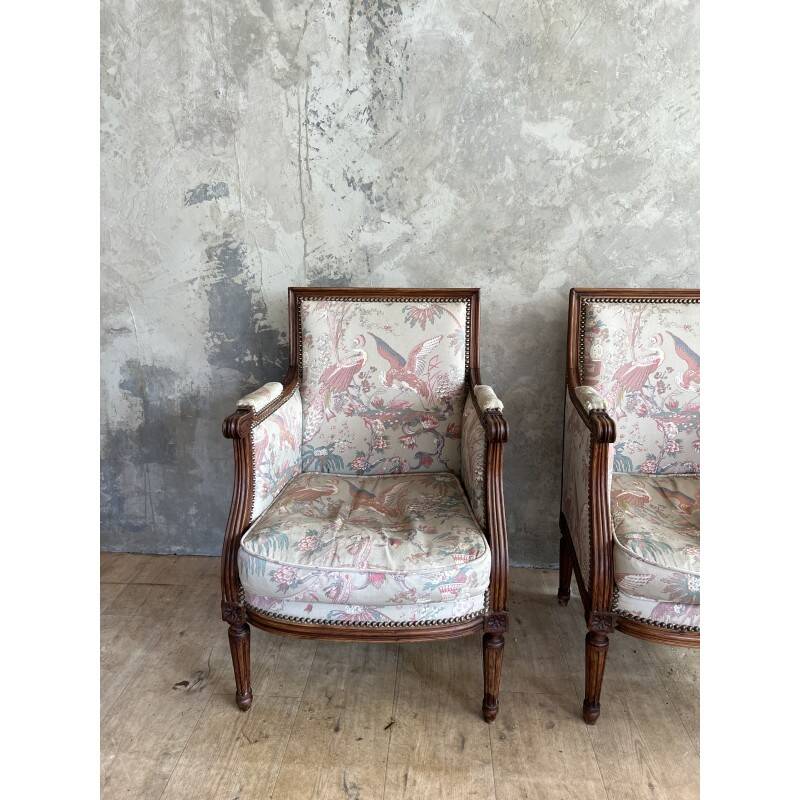 Antique bergère armchairs