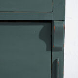 Antique painted pine chest of drawers – European rustic green chest of drawers – circa 1900