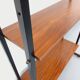 Vintage Italian modular teak and metal bookcase