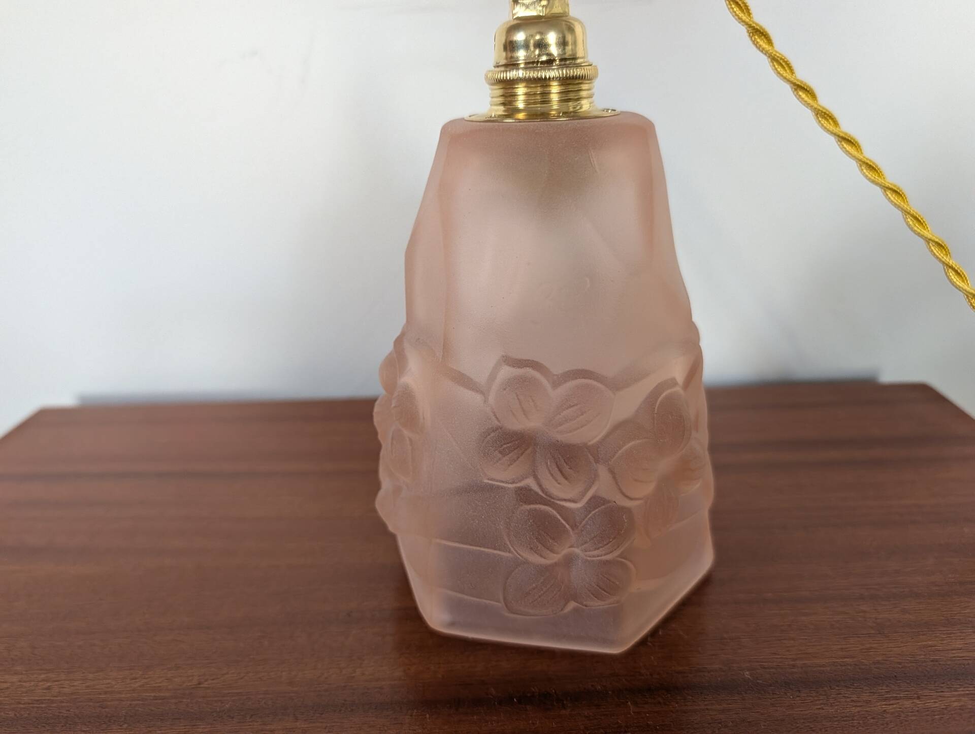 Art Deco pink glass tulip signed ROS / Degué – circa 1930-1940