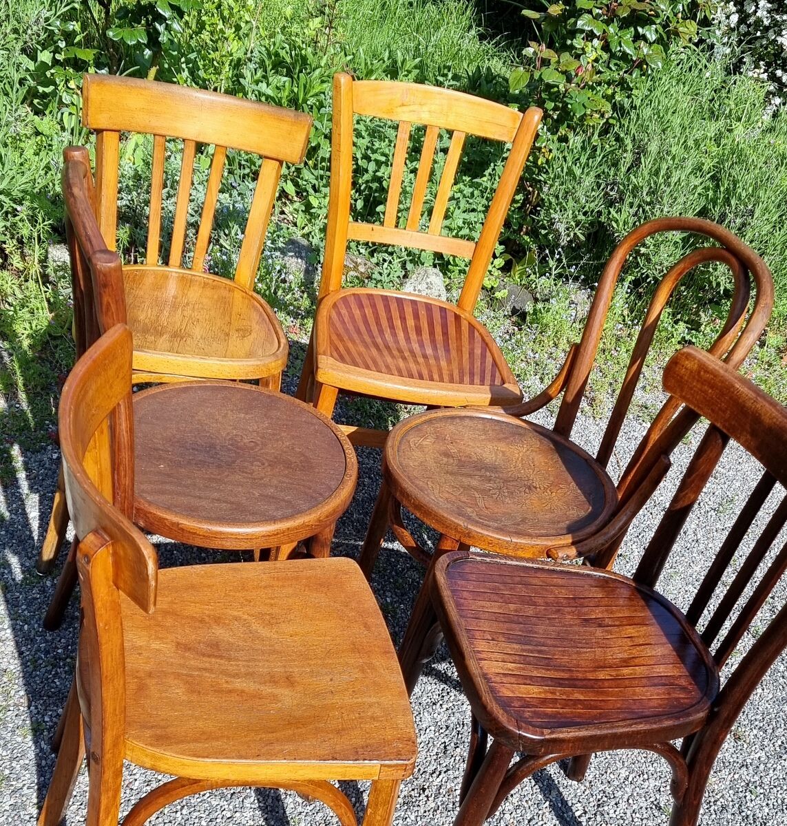 6 chairs bistrot XXe