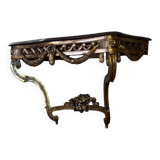 Transitional console in carved and gilded wood, France, 18th century