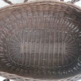 Panier bressan en osier naturel vintage