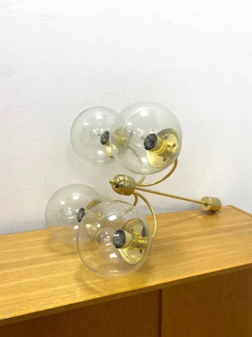 Retro chandelier, Kamenický Šenov, 1960s–1970s, Czechoslovakia