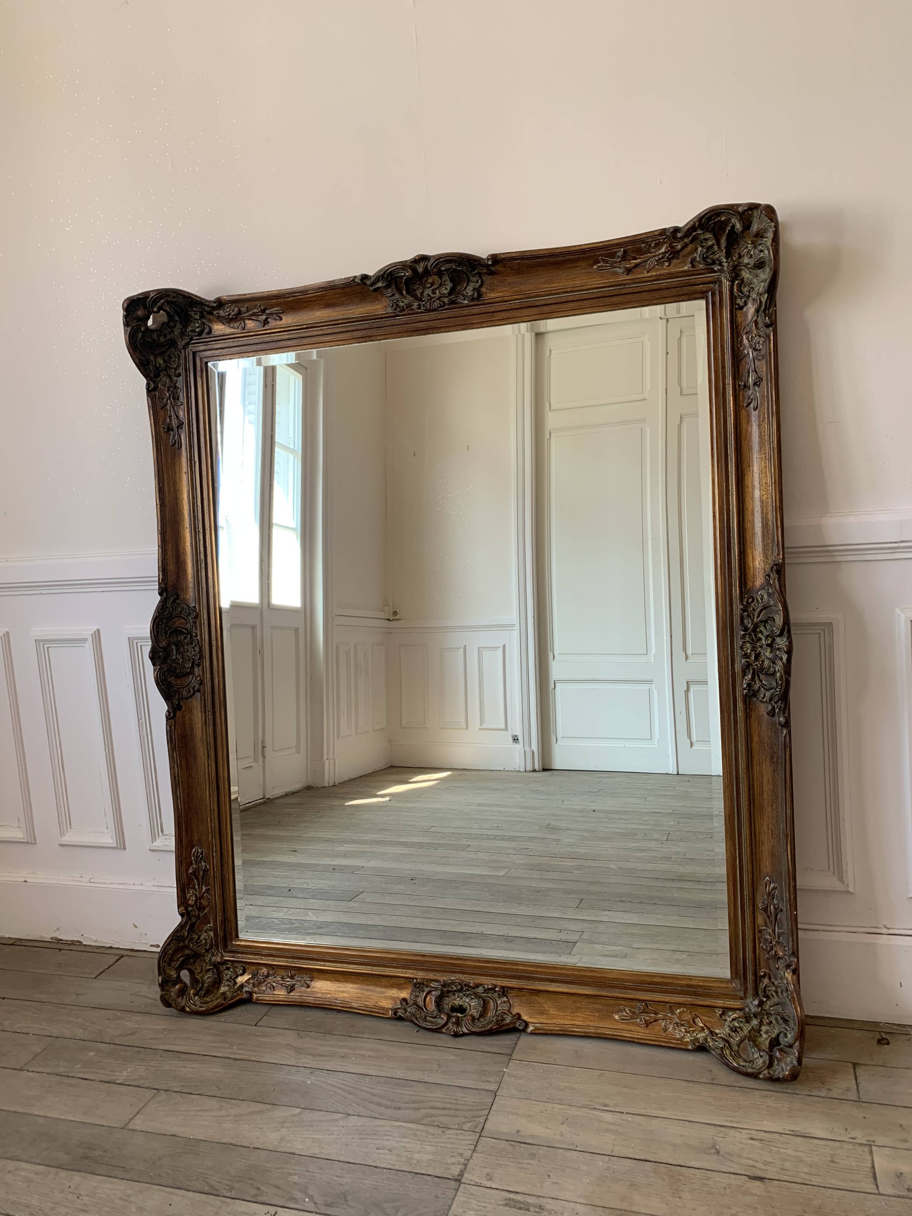 Old beveled mirror 123x142cm