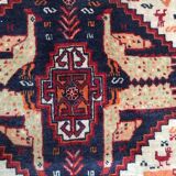 Handmade old Persian ghashghai carpet - 77x79 cm