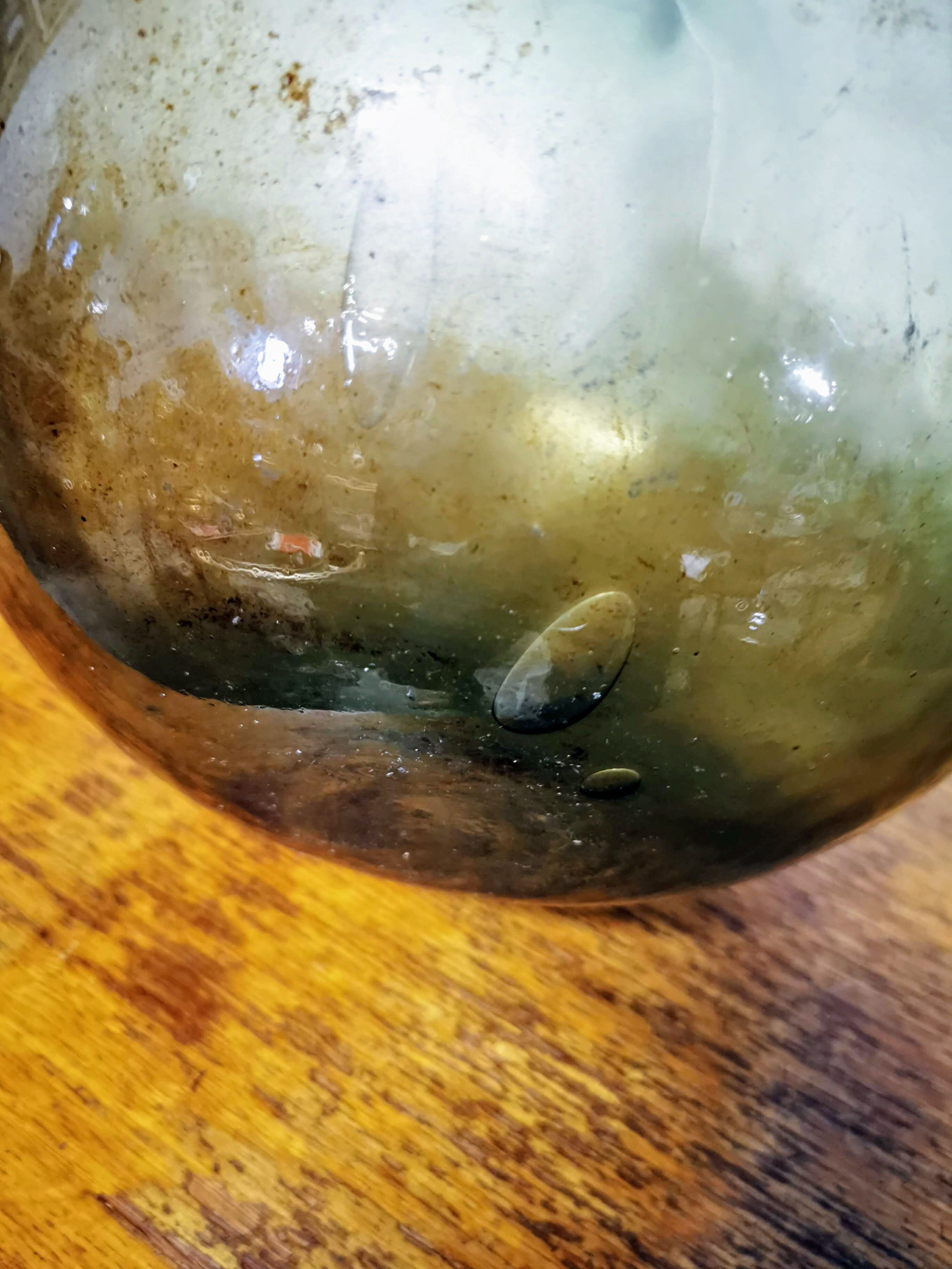 Dame jeanne ronde en verre soufflé 10 litres