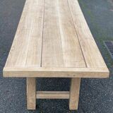 Renovated farmhouse table in solid oak from the 18th century, 240cm.