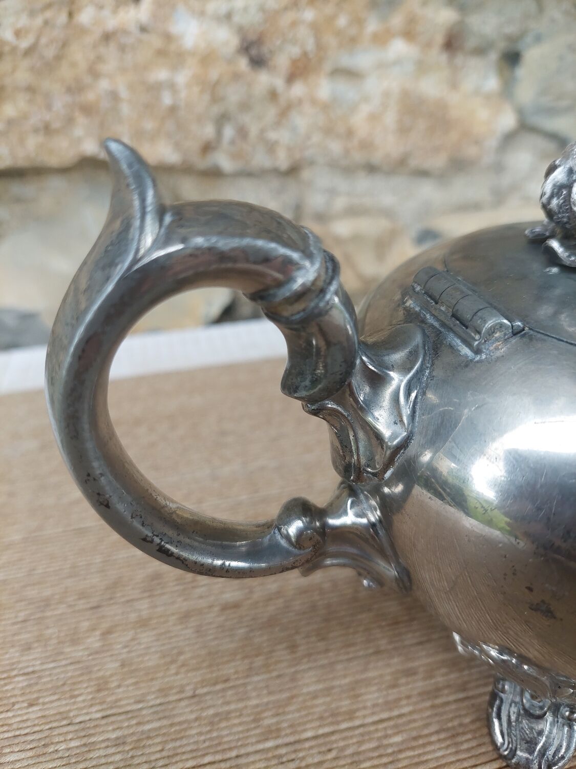 Vintage metal teapot
