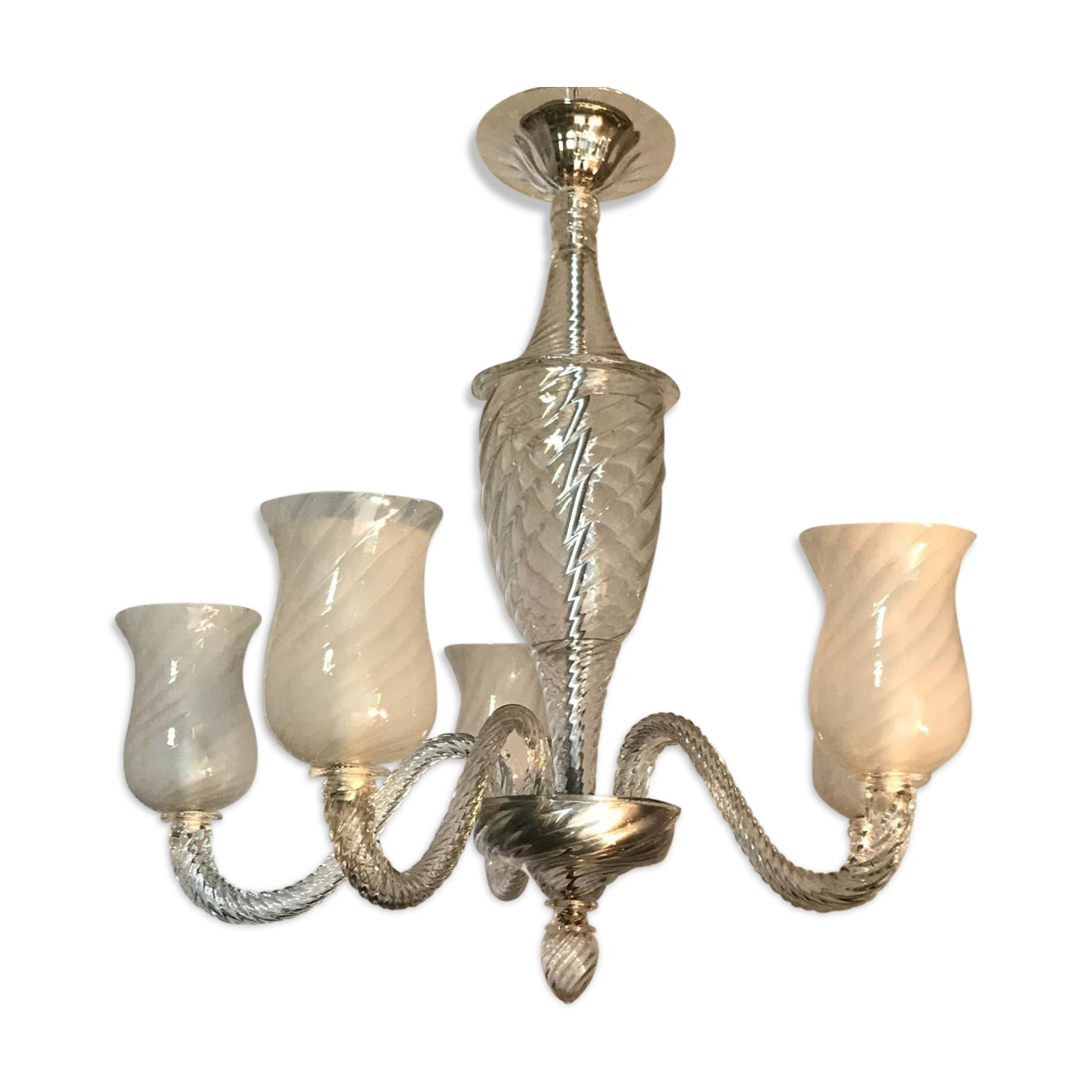 Circa 1950 Murano glass chandelier