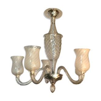 Circa 1950 Murano glass chandelier