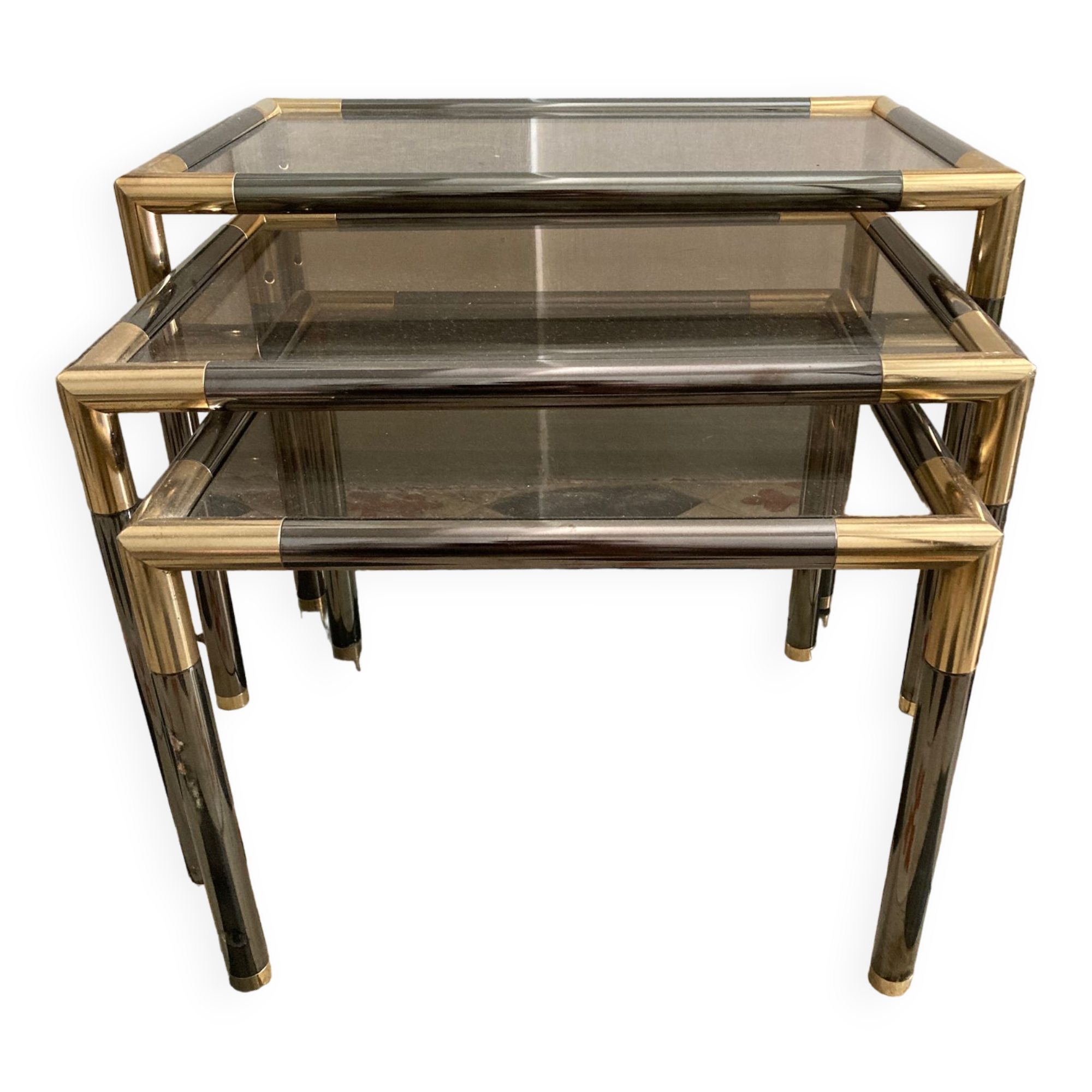Set of 3 80s nesting tables