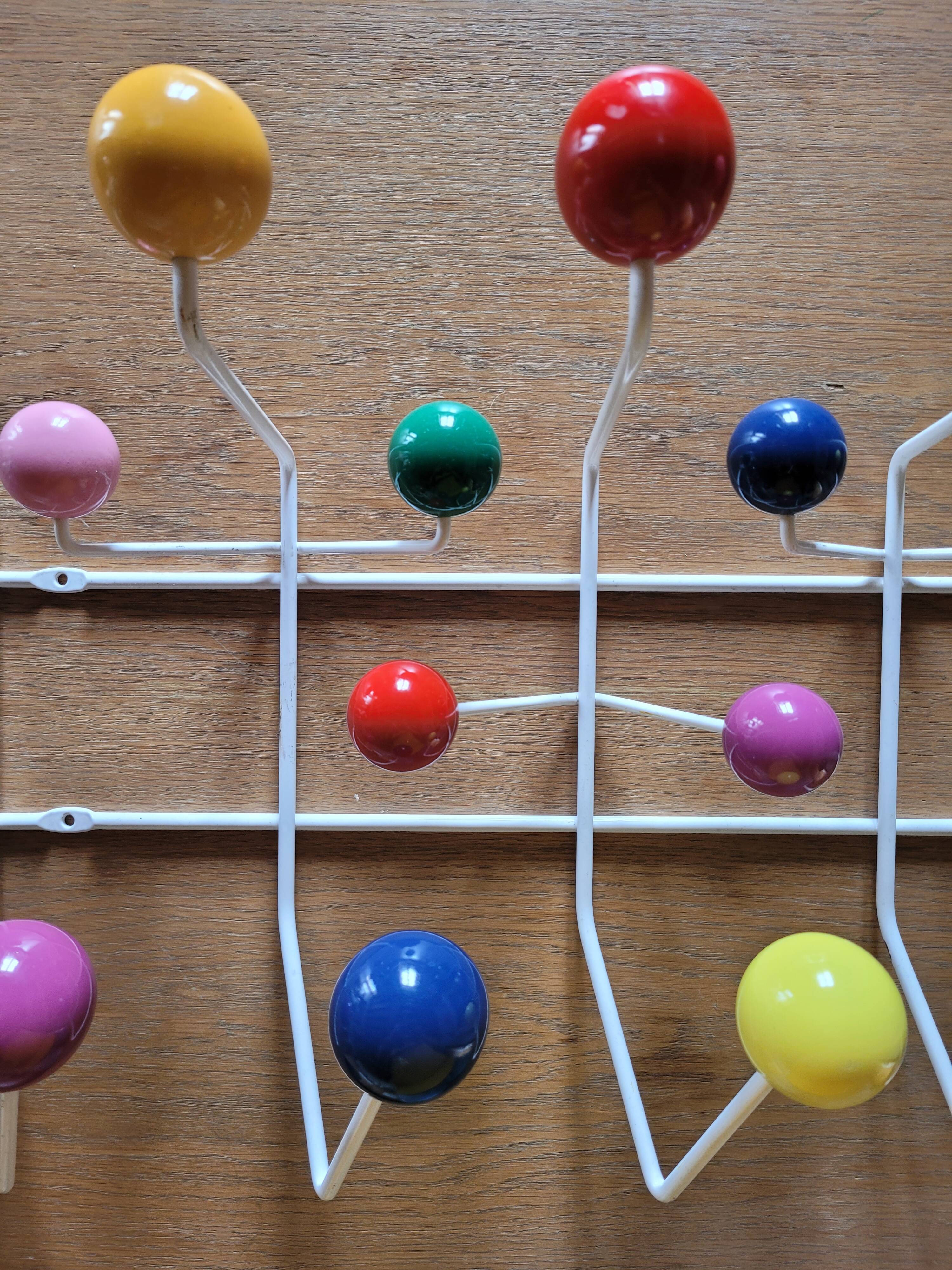 Multicoloured wall coat rack Hang it all Eames