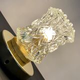 Vintage globe ceiling lamp molded glass
