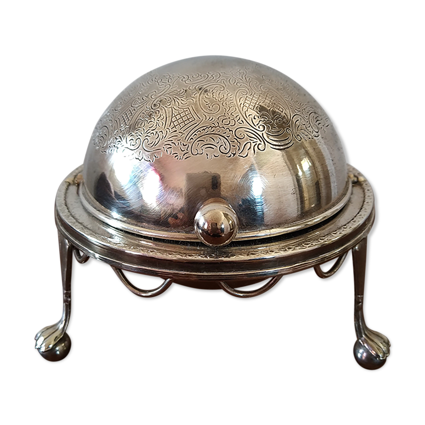 Serviteur à caviar métal argenté