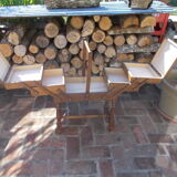 Oak sewing cart
