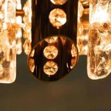 Midcentury gold crystal suspension by Orrefors, Fagerlund
